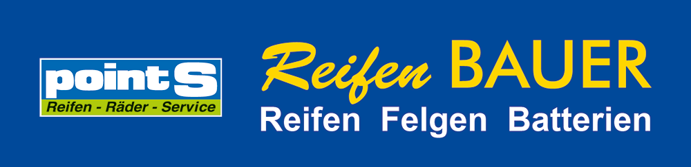 Reifen Bauer Logo gelbe Schrift